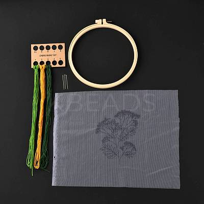DIY Transparent Fabric Embroidery Kits DIY-K032-78D-1