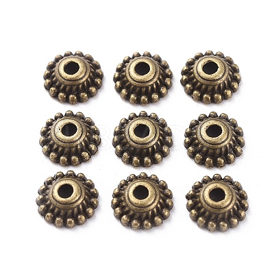 Tibetan Style Alloy Caps LS-MLF1235Y-NF-1