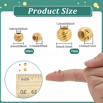 35Pcs 2 Styles 925 Sterling Silver Beads STER-GA0001-11-1