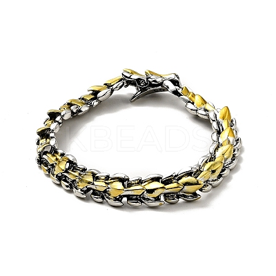 Men's Alloy Dragon Wrap Chain Bracelet BJEW-A129-01-1