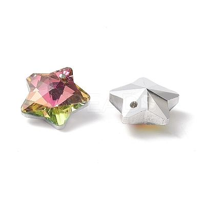 Electroplate Glass Charms GLAA-H104-A09-1