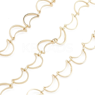 Brass Hollow Moon Link Chains CHC-M025-09G-1