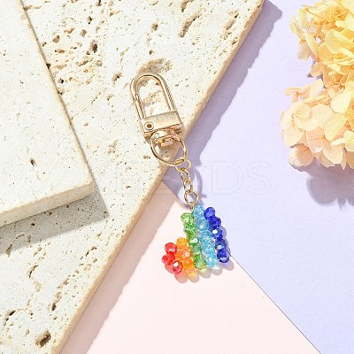 Colorful Glass Heart Pendant Decoration KEYC-TA00013-1