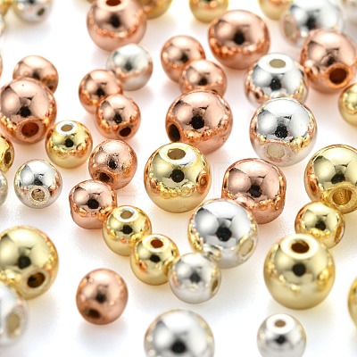 330Pcs 6 Style 3 Colors Electroplate Non-magnetic Synthetic Hematite Beads Strands G-FS0001-07-1