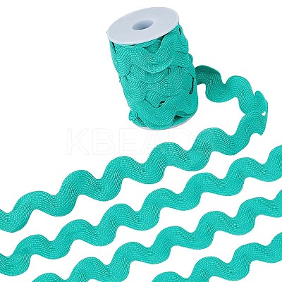 10 Yards Polyester Wavy Fringe Trim Ribbon OCOR-GF0002-49A-1