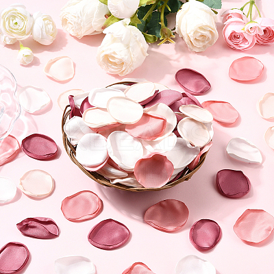 Polyester Artificial Rose Flower Petals AJEW-WH20067-107F-1
