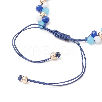 Glass Beads Braided Bead Bracelets BJEW-JB11894-1