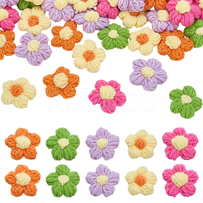 50Pcs 5 Colors Handmade Cotton Knitting Ornament Accessories DIY-ME0001-44B-1