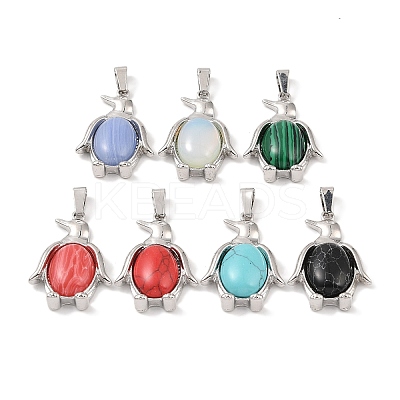 Synthetic Mixed Gemstone Pendants G-A224-02P-11-1