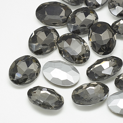 Pointed Back Glass Rhinestone Cabochons RGLA-T080-13x18mm-03-1