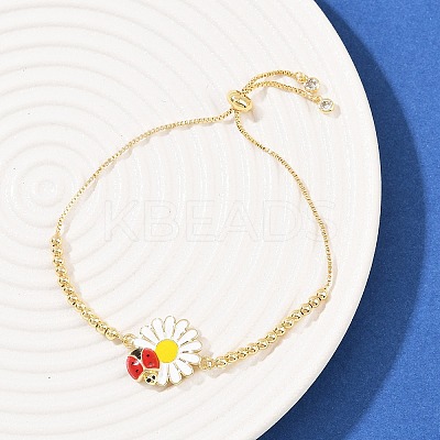 Brass Box Chain Slider Bracelets BJEW-P360-01G-1