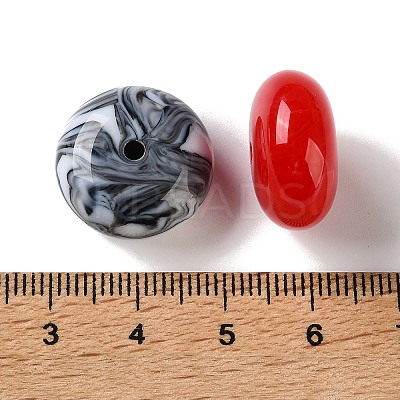 Two-tone Opaque Acrylic Beads AC-CBAA26B-18-1