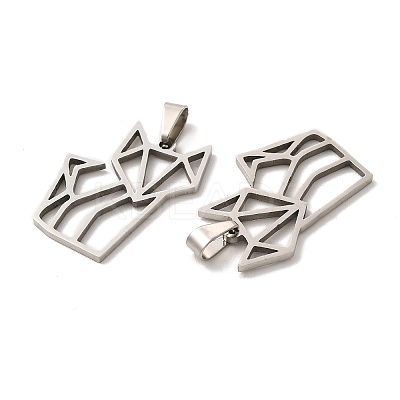 Non-Tarnish 201 Stainless Steel Origami Pendants STAS-K251-043P-1