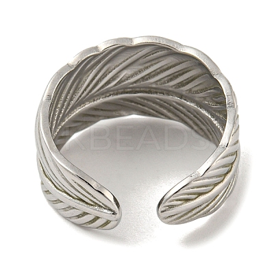 Non-Tarnish 304 Stainless Steel Open Cuff Ring RJEW-C067-15P-1