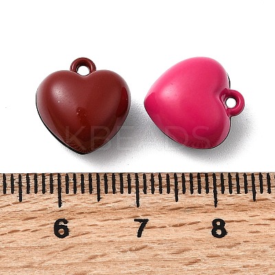 Spray Painted Alloy Heart Charms FIND-C075-07-1