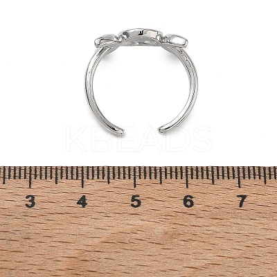 Brass Cuff Open Rings for Women RJEW-L343-10P-1