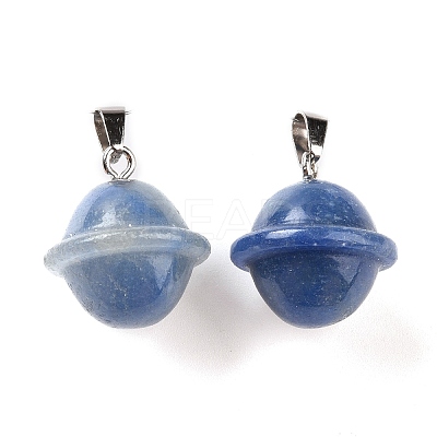 Dyed & Heated Natural Blue Aventurine Pendants G-B041-01P-09-1