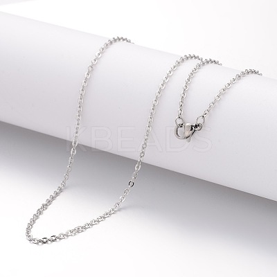 Non-Tarnish 304 Stainless Steel Cable Chain Necklaces NJEW-H445-16P-1