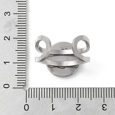 Tarnish Resistant 201 Stainless Steel Pad Ring Settings LS-STAS-K278-07B-P-1