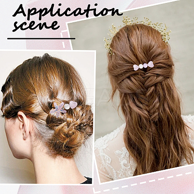 2 Bags 2 Styles Resin & Alloy Alligator Hair Clips AJEW-CY0001-39C-1