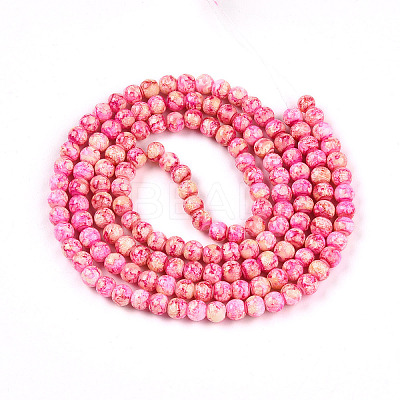 Baking Paint Glass Beads Strands DGLA-N003-6mm-A01-1
