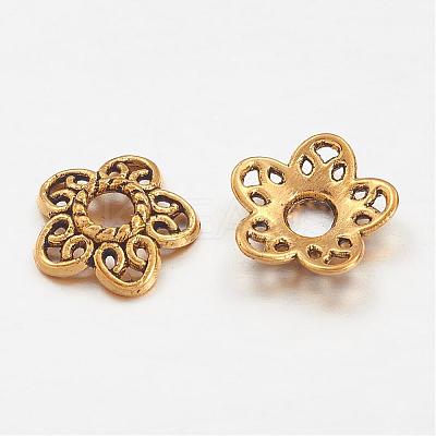 Tibetan Style Alloy Bead Caps GLF10597Y-NF-1