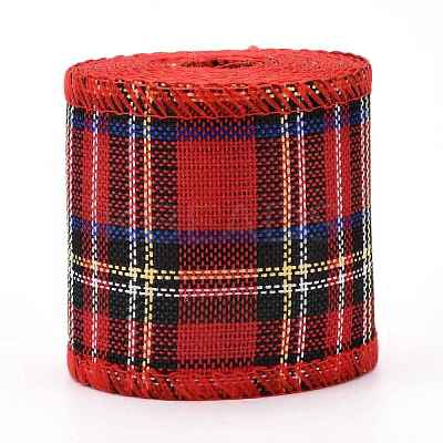 Polyester Imitation Linen Ribbon OCOR-G007-02F-1