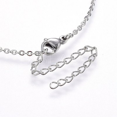 Non-Tarnish 304 Stainless Steel Pendant Necklaces NJEW-H491-17P-1