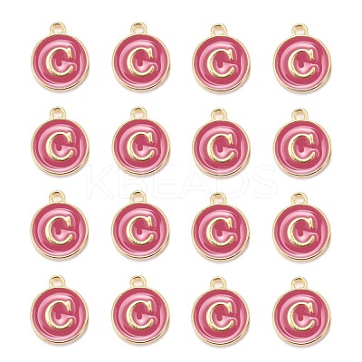 Golden Plated Alloy Enamel Charms X-ENAM-S118-08C-1