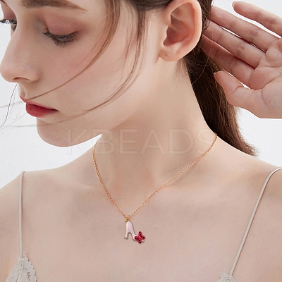 40Pcs 4 Colors Alloy Enamel Stilettos Pendants ENAM-CJ0002-47-1