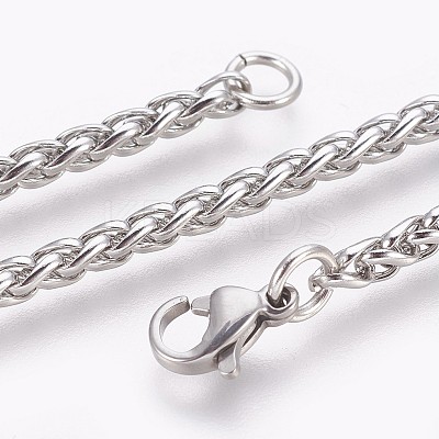 Tarnish Resistant 304 Stainless Steel Wheat Chain Bracelets LS-BJEW-P235-14P-1