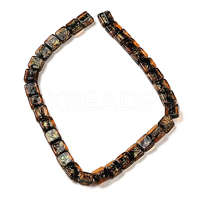 Handmade Dichroic Foil Glass Beads Strands DICH-U001-07F-1