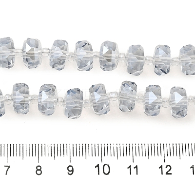 Transparent Electroplate Glass Beads Strands EGLA-P062-01A-PL01-1