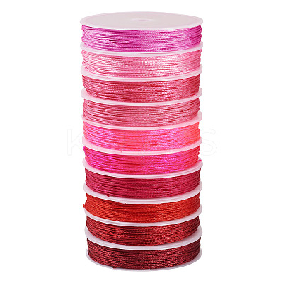 10Pcs 10 Colors Polyester Cord OCOR-TAC0040-01B-1