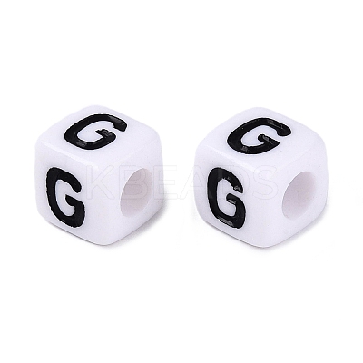 Opaque Acrylic Beads SACR-N020-04A-G-1
