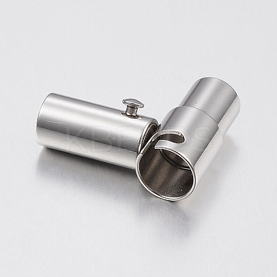 Tarnish Resistant 304 Stainless Steel Column Locking Tube Magnetic Clasps LS-STAS-E089-05C-1