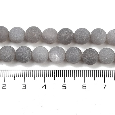 Natural Druzy Agate Beads Strands G-NH0024-A02-8mm-1