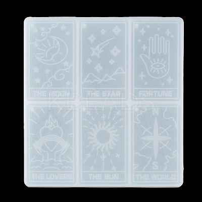 The Sun/Star/World Tarot Card DIY Pendant Silicone Molds Set DIY-A046-04-1