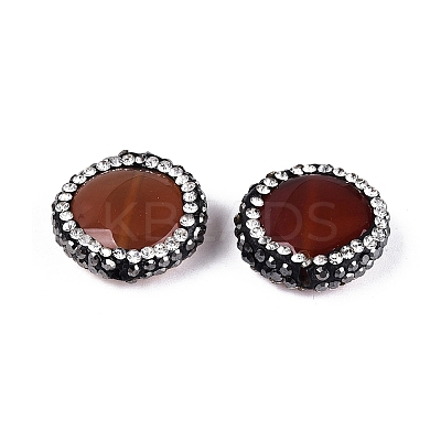 Natural Agate Rhinestone Beads G-Q487-03C-1