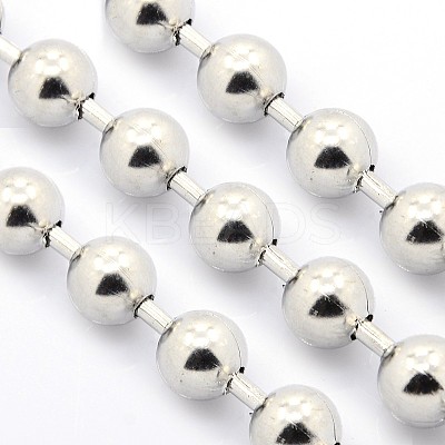 Tarnish Resistant Electroplate 304 Stainless Steel Ball Chains CHS-L001-10mm-P-1