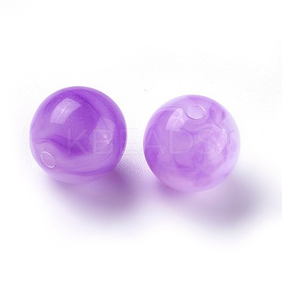 Acrylic Imitation Jade Beads LS-MACR-E025-25F-8mm-1