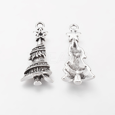 Tibetan Style Alloy Pendants TIBEP-GC118-AS-RS-1
