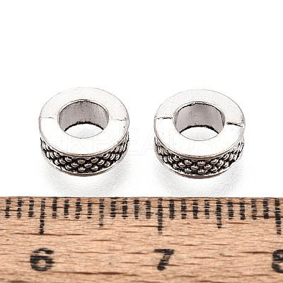 Tibetan Style Alloy European Beads TIBEB-T005-07S-1