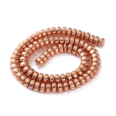 Electroplated Synthetic Non-magnetic Hematite Beads Strands G-C248-A01-5x8mm-02-1