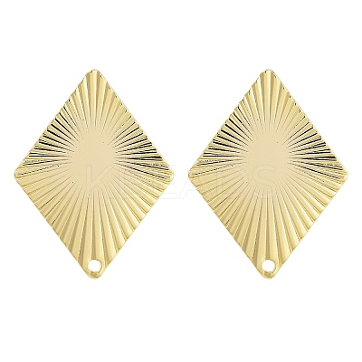 Brass Stud Earrings Findings EJEW-B063-09G-1