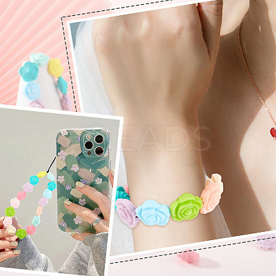 60Pcs 15 Colors Food Grade Eco-Friendly Silicone Focal Beads FIND-DC0001-28-1