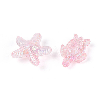 Ocean Theme Transparent Acrylic Beads TACR-T028-69-01E-1