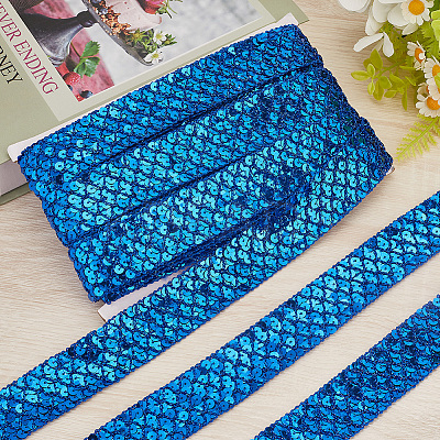 Polyester with PT Paillette Lace Trim Ribbon OCOR-WH20073-01E-1