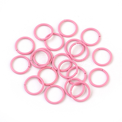 Spray Painted Iron Open Jump Rings X-IFIN-F149-B11-1