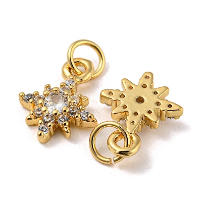 Rack Plating Brass Micro Pave Cubic Zirconia Pendants KK-A200-13G-1